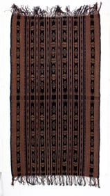 Indonesian Ikat Dyed Fabric Rug