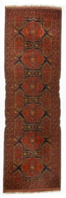 Hand Knotted Afghan Baluch Tribal Runner Rug
