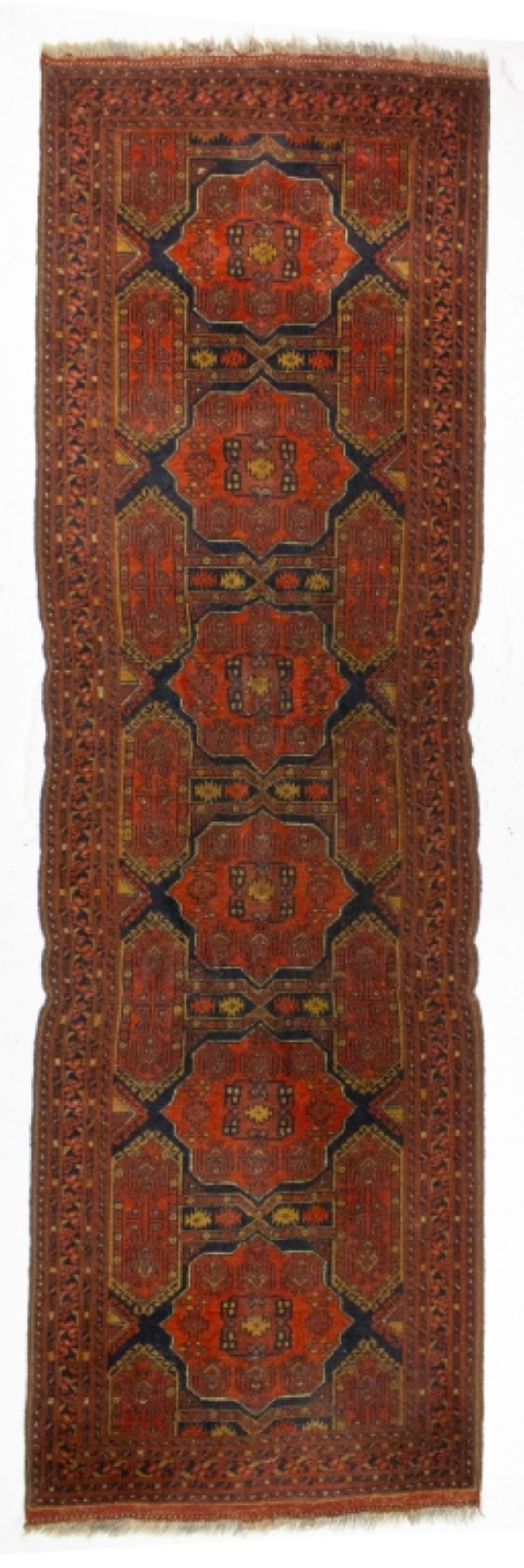 Hand Knotted Afghan Baluch Tribal Runner Rug (1 of 12)