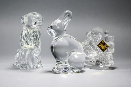 Waterford & Baccarat Crystal Dog & Rabbit