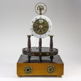 19th Century Verge Chime Skeleton Clock