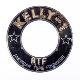 Metal Kelly ATF American Type Founders Sign