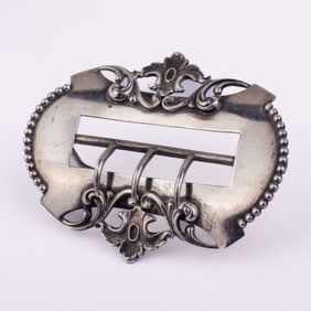 Victorian Sterling Silver Buckle by Redlich & Co.