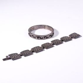 Vintage Mexico Taxco Sterling Silver Bracelets