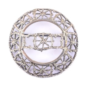 Pentti Sarpaneva 830 Silver Brutalist Pin Finland