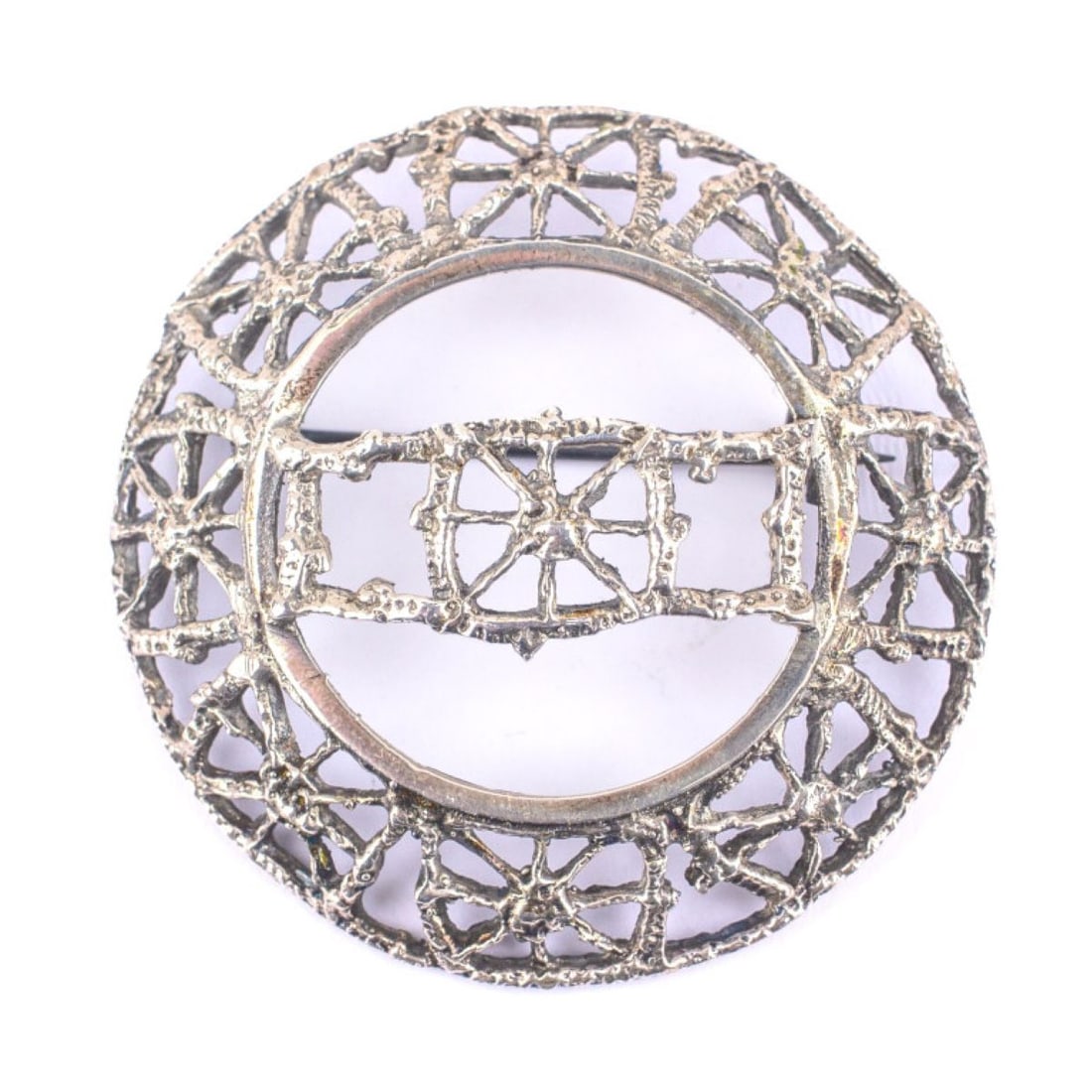 Pentti Sarpaneva 830 Silver Brutalist Pin Finland (1 of 5)