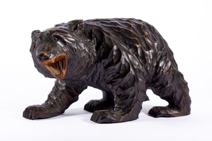 Vintage Japanese Hokkaido Carved Wood Bear