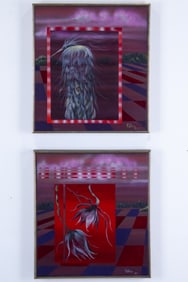 Camille Patha (WA) "Duet" Diptych, 1985