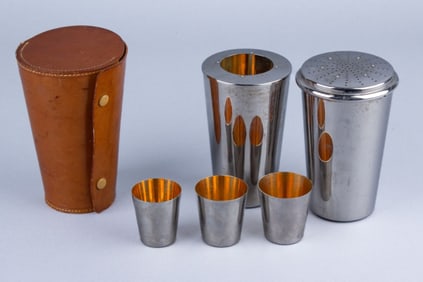 Vintage D.R.G.M. Germany Cocktail Shaker Set