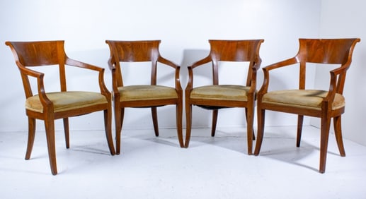 Set of 4 Vintage Biedermeier Style Chairs