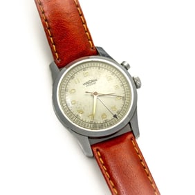 1960's Vulcain Cricket Alarm Mens Wrist Watch