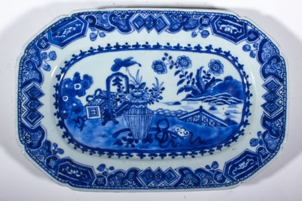 Chinese Export Blue White Porcelain Small Platter