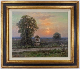 Wiktor Korecki "Marian Shrine" Oil on Canvas, 1900