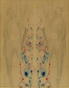 Max Beerbohm "L'Entree au Bal" Drawing, 1921