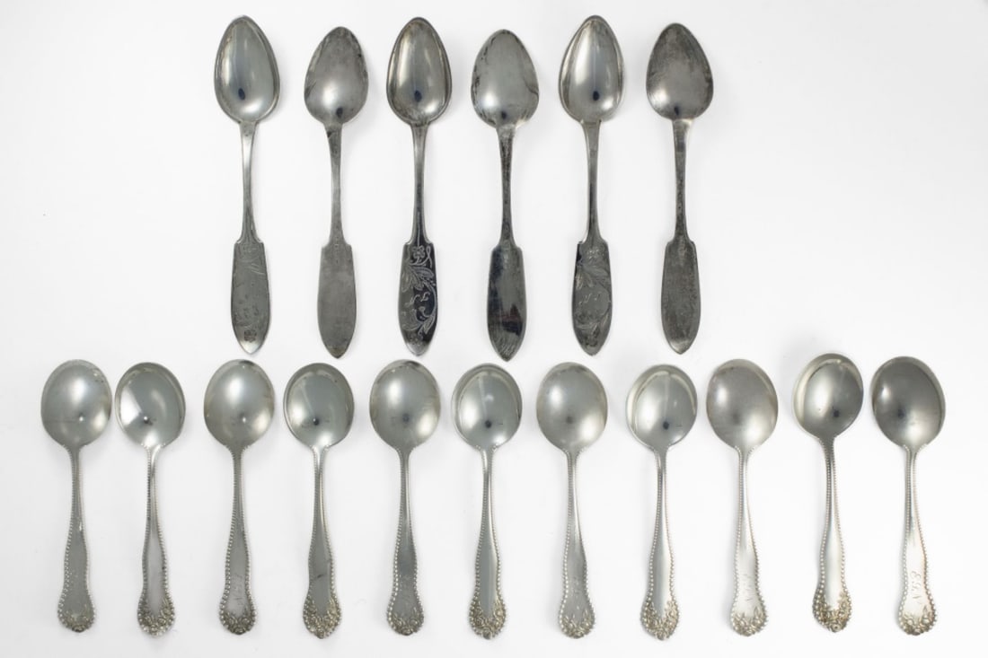 2 Sets English/Swedish Sterling Silver Spoons (1 of 7)