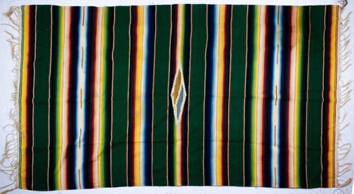 Vintage Mexican Serape Saltillo Blanket