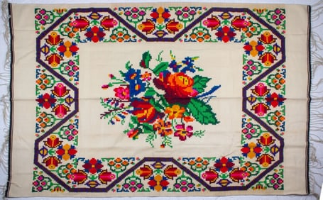 Vintage Mexican Serape Saltillo Blanket