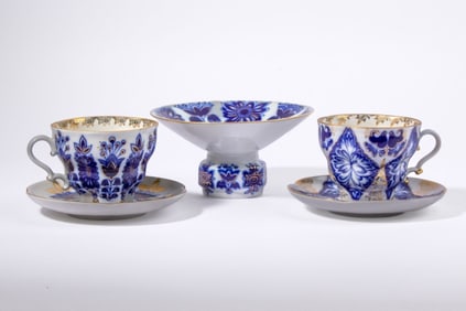 Set of Lomonosov Russian Imperial Porcelain Dishes