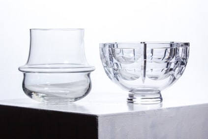 Orrefors Bowl & Rosenthal Vase