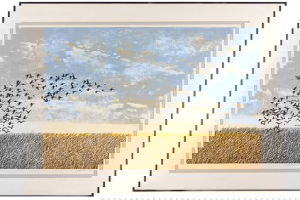 Patti Jacquemain (CA) "Departure" Woodblock Print