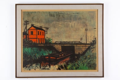 Bernard Buffet 1962 "Kanalen Ved Meuse" Print