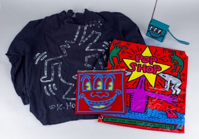 Vintage Lot of 4 Keith Haring Items