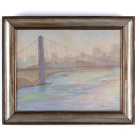 C. Barthold "Bridge over Waters" Oil on Masonite