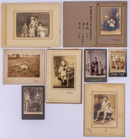 Group of Antique Japanese Photos of Children