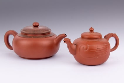 Two Chinese Yixing Clay Teapots