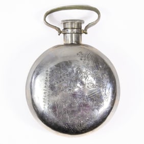 Vintage Chinese White Metal Flask