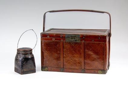 Two Antique Chinese Woven Baskets