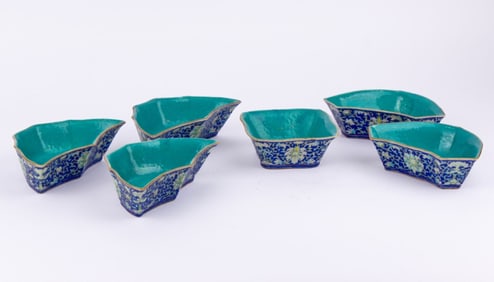 Set of 6 Chinese Porcelain Tongzhi Marked Dishes