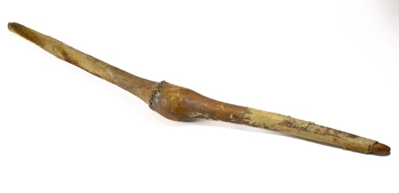 African Dinka People's Wood Parrying Shield