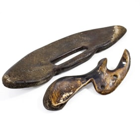 Two African/Australian Bone Parrying Shield/Tools