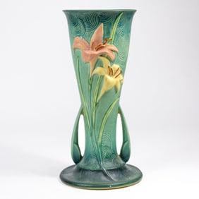 Roseville Pottery Zephyr Lily Vase "139-12" Green