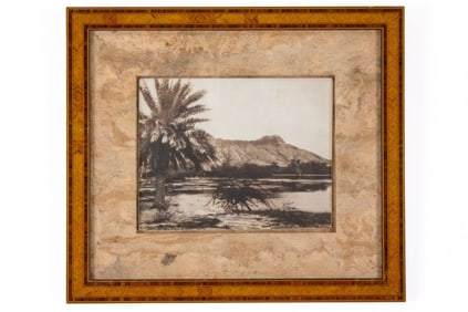 Antique Photograph of Diamond Head Hawaii