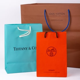 Hermes / Louis Vuitton / Tiffant Shopping Bags
