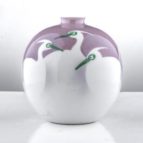 Japanese Porcelain Vase by Kanzan Denshichi