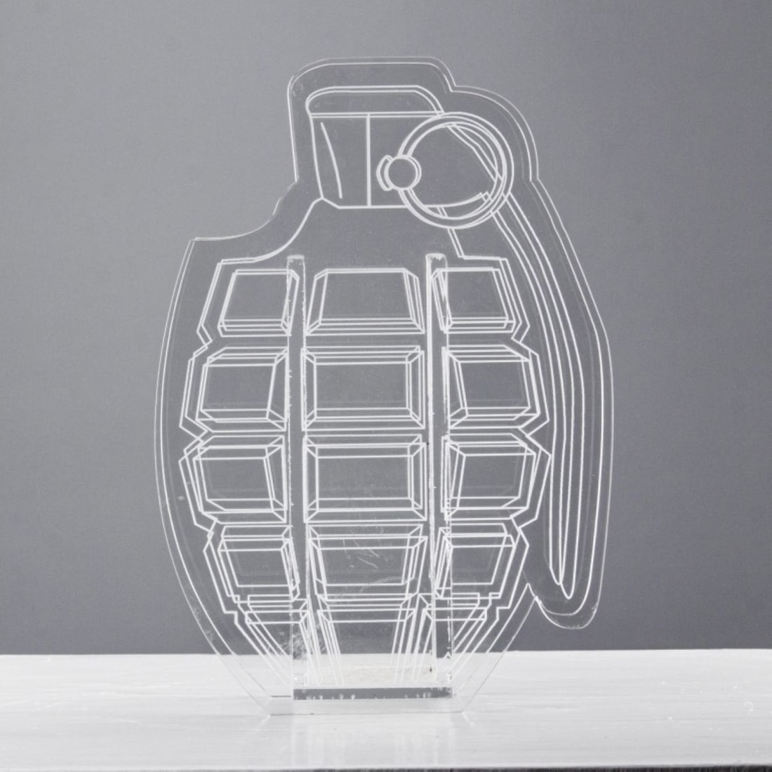 Mod Pop Art Plexiglass Hand Grenade Vase (1 of 8)