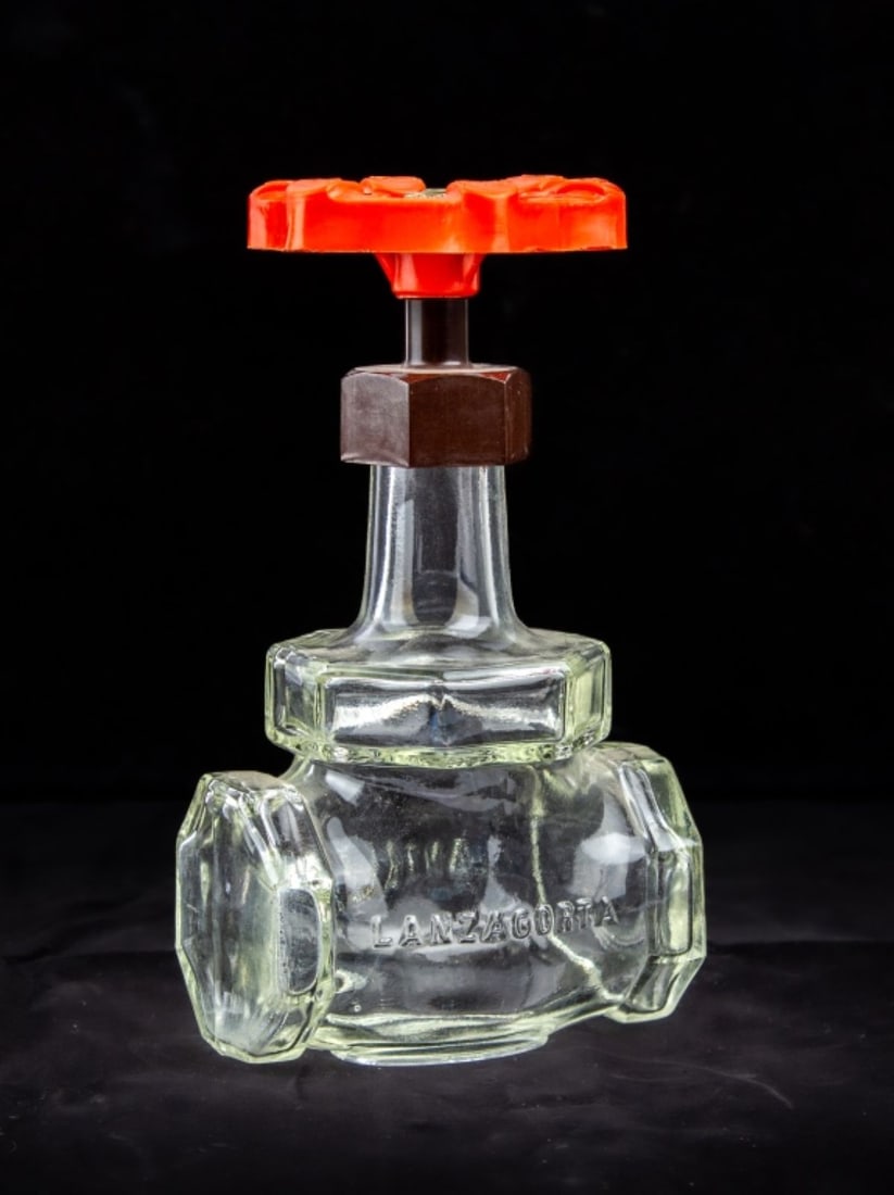 Vintage Lanzagorta Clear Tequila Bottle Mexico (1 of 6)