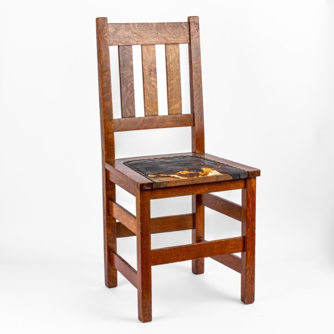 Antique Stickley Quaint Mission Oak Chair (1 of 8)