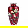Vintage Japanese Pigeon Blood Cloisonne Vase
