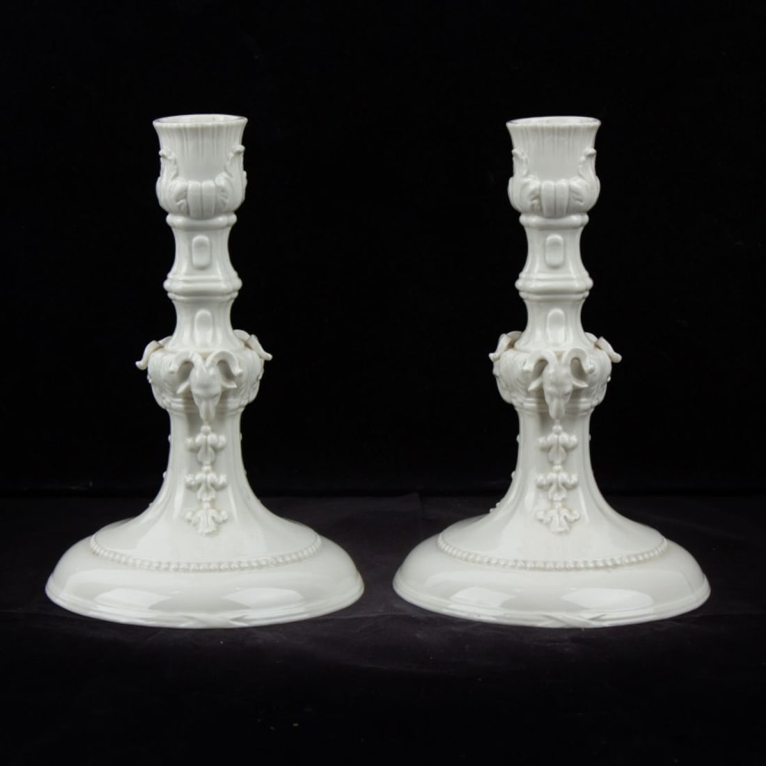 Nymphenburg Ram’s Head Candlesticks (1 of 6)