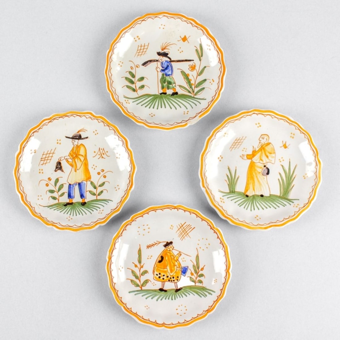 Set of Four French Faience Plates for Tiffany & Co (1 of 8)