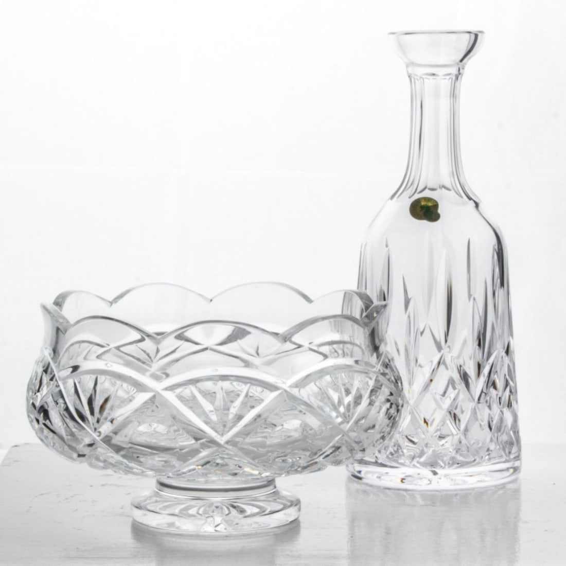Waterford Footed Bowl & LISMORE Decanter (1 of 5)