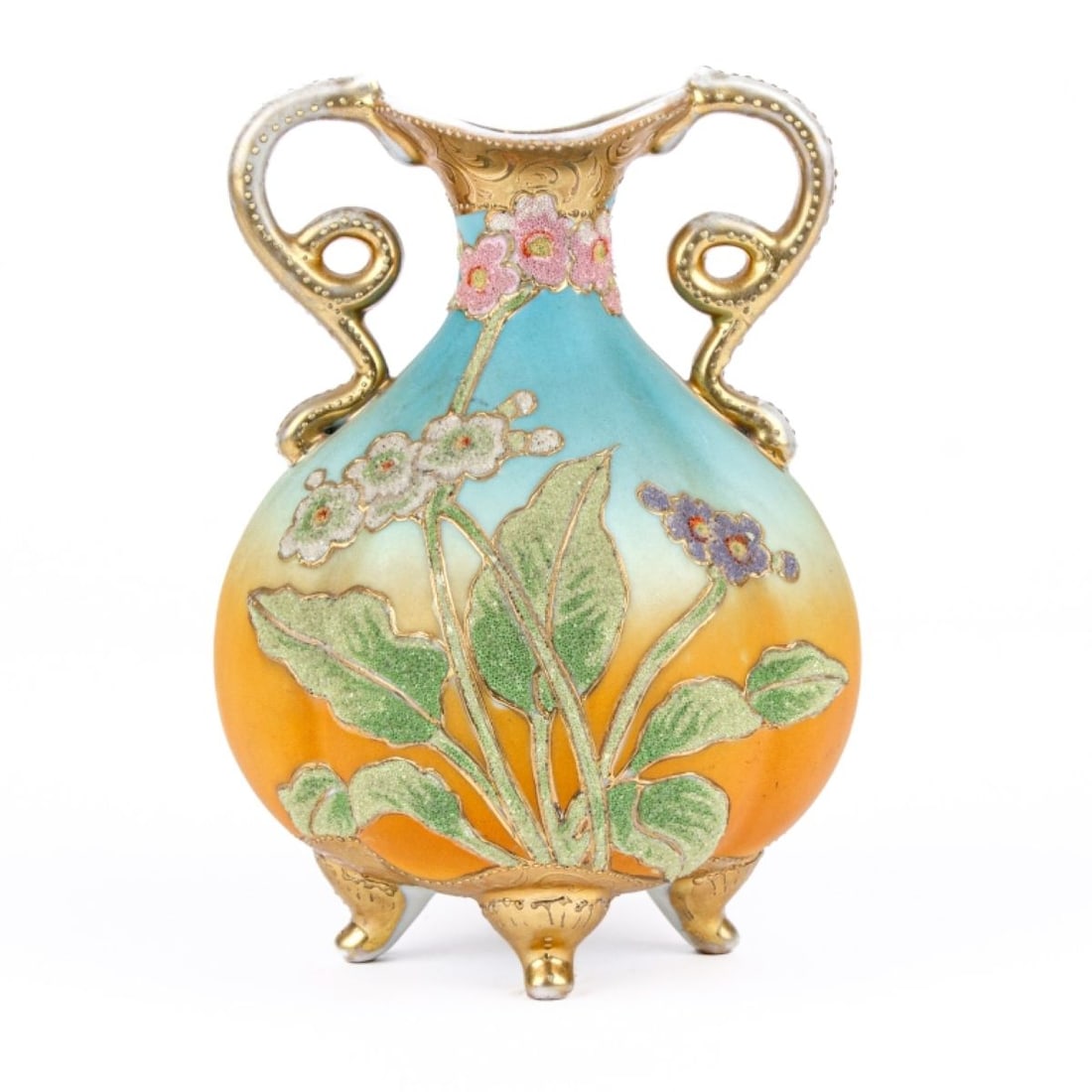 Royal Kinran Nippon Coralene Porcelain Vase (1 of 6)