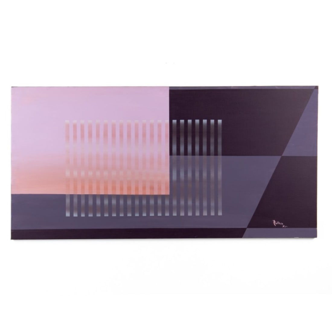 Camille Patha (WA) Geometric Abstract Acrylic, '85 (1 of 4)