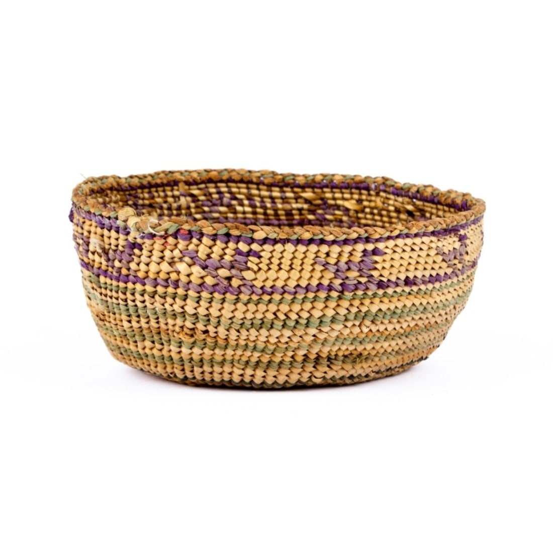 Salish Quinault Basket color Animal early 20th c (1 of 4)