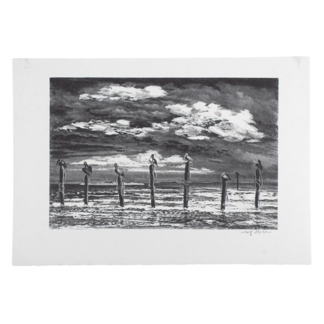 Adolf Dehn "Pelicans at Key West" Lithograph 1947 (1 of 5)