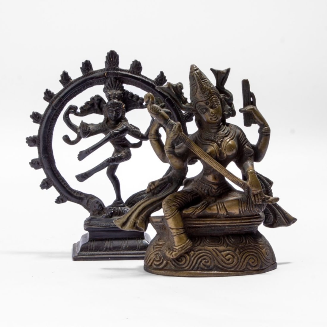 Two Indian Cast Metal Buddhist Figures / Shiva (1 of 5)
